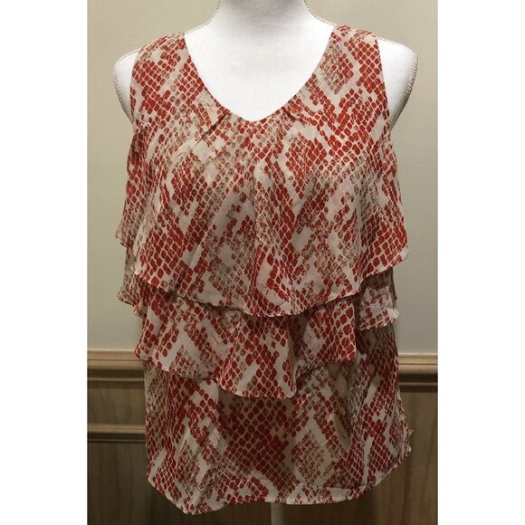 212 Collection Tops - 212 Collection ~ Orange Sleeveless Top ~ Size Small